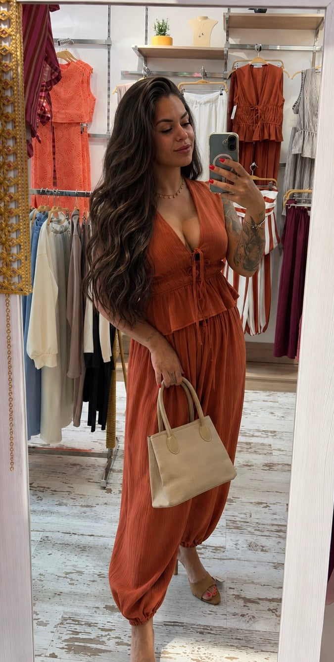 Conjunto Iris de mujer en color caldera