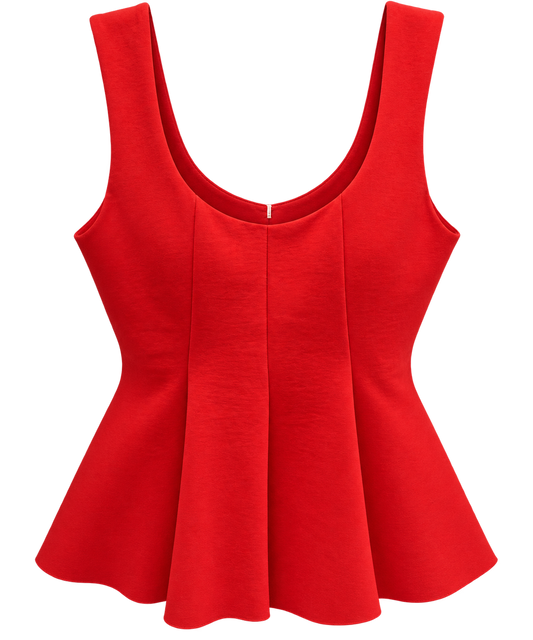 Top Capri rojo
