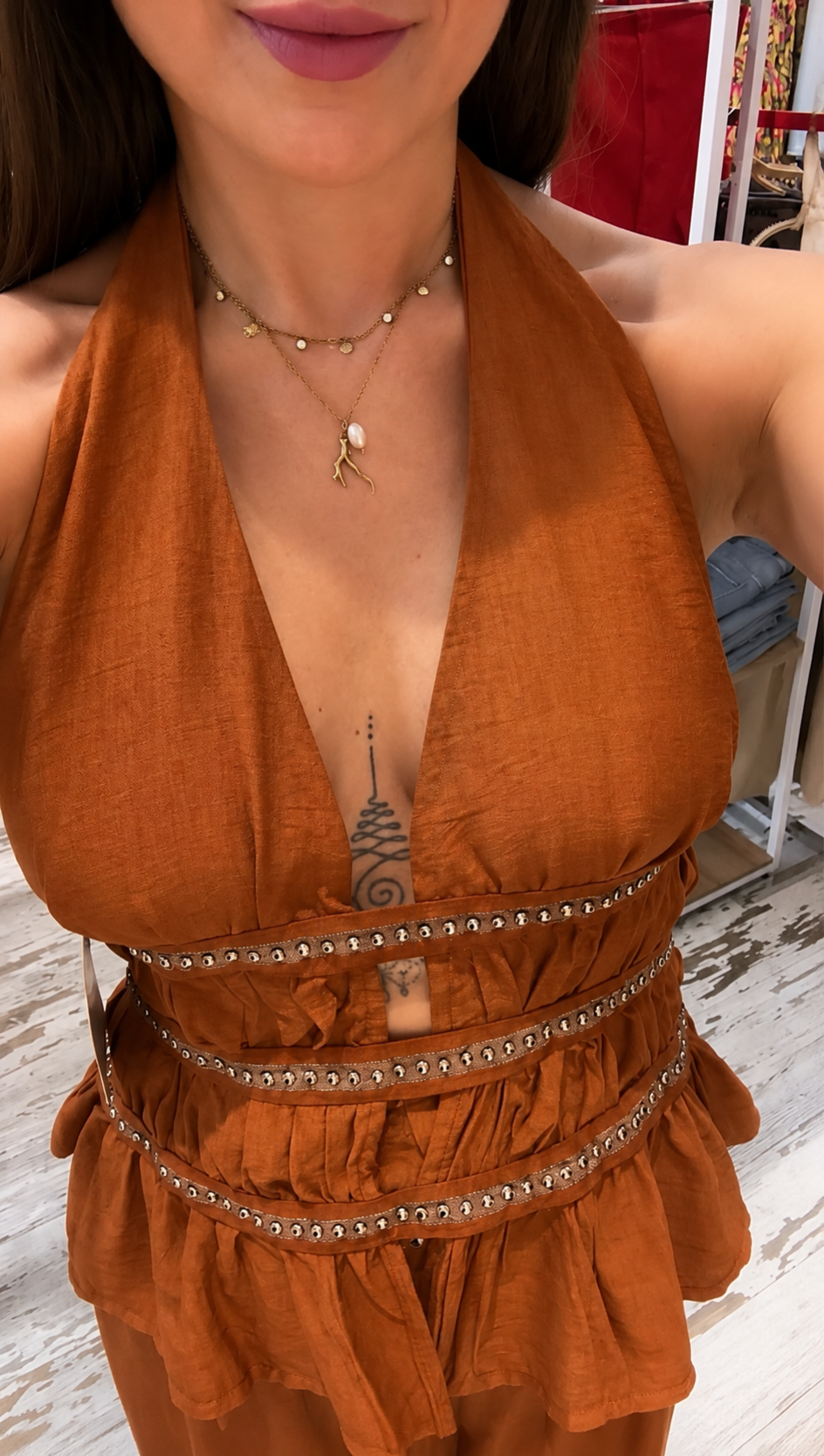 Detalle del top del Conjunto Bolonia