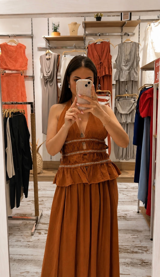 Conjunto Bolonia en color caldera